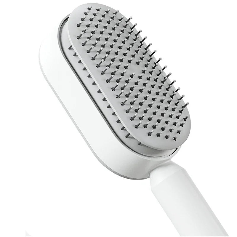 Self-Cleaning Hair Brush with One-Touch Cleaning